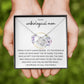 Love Knot Necklace, Gift to Unbiological Mom, Stepmom, Step mother, Aunt, Mother in Law - Wreath