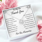Thank You for The Memories, Divorce Separation Break Up Gift for Ex Wife, Ex Girlfriend, Ex - Love Knot Necklace