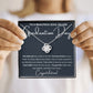 Graduation Gift to a Beautiful Soul, Love Knot Necklace - black