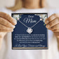 Love Knot Necklace, Gift to Mom - Dear Mom, Blue