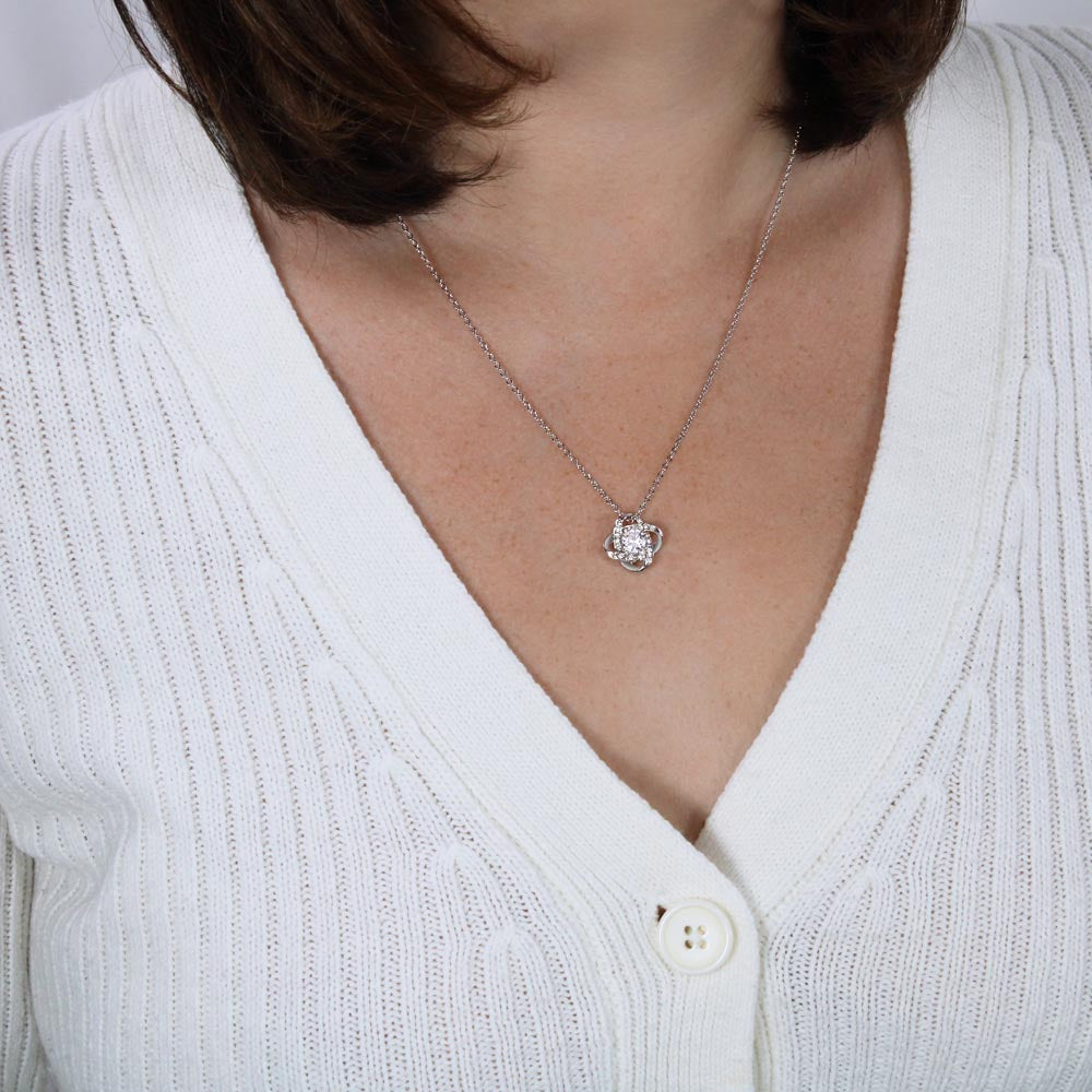 Love Knot Necklace, Gift to Granddaughter from Grandpa - Be Brave - Granddaughter Birthday Gift, Valentines Gift, Christmas Gift, Graduation Gift