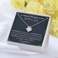 2023 Graduation Gift for Her, To my Beautiful Shining Star - Love Knot Necklace, Dark Gray - She Believed She Could