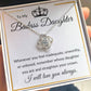 Love Knot Necklace, Gift to Badass Daughter - Gold Border