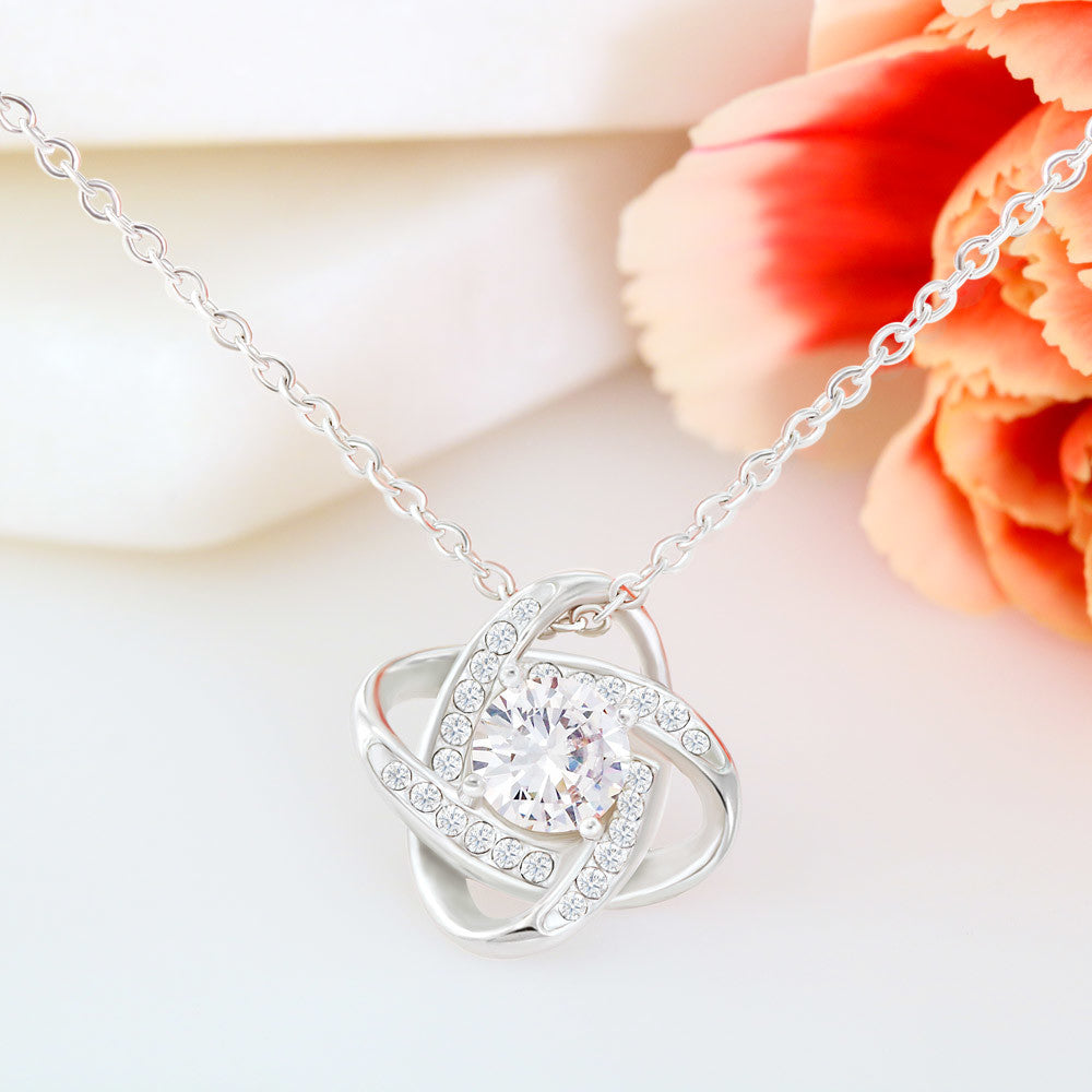 Love Knot Necklace, Gift to Soulmate - Space - Valentines, Anniversary, Birthday, Christmas