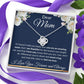 Love Knot Necklace, Gift to Mom - Dear Mom, Blue