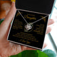 Love Knot Necklace, GIFT TO DAUGHTER - Amazing Daughter Black