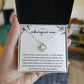 Love Knot Necklace, Gift to Unbiological Mom, Step Mom, Step Mother, Aunt, Mother in Law - black and white