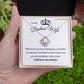 Love Knot Necklace, Gift to Badass Wife - white/gold