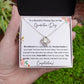 Graduation Gift to Daughter, Granddaughter, Niece, Aunt, Best Friend - Love Knot Necklace- Flowers, white