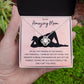 Love Knot Necklace, Funny Gift to Amazing Mom from Son - Pink | Mothers Day, Birthday, Christmas, Gag Gift