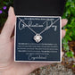 Graduation Gift to a Beautiful Soul, Love Knot Necklace - black