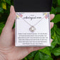 Love Knot Necklace, Gift to Unbiological Mom, Stepmom, Stepmother, Aunt, Mother in Law - Flowers