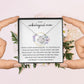 Love Knot Necklace, Gift to Unbiological Mom, Stepmom, Step mother, Aunt, Mother in Law - Wreath