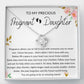 Pregnant Daughter Gift - Pregnancy, Mother to Be, Pregnant Mom Gift, Daughter Expecting, Baby Shower - 14 karat and 18 karat gold over stainless steel - Love Knot Necklace