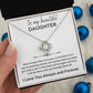 Love Knot Necklace, GIFT TO DAUGHTER from Mom or Dad
