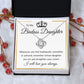 Love Knot Necklace, Gift to Badass Daughter - Gold Border