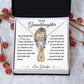 Love Knot Necklace, Gift to Granddaughter from Grandpa - lion white heart line - Birthday, Graduation, Christmas, Easter,