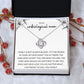 Love Knot Necklace, Gift to Unbiological Mom, Step Mom, Step Mother, Aunt, Mother in Law - black and white