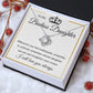 Love Knot Necklace, Gift to Badass Daughter - Gold Border