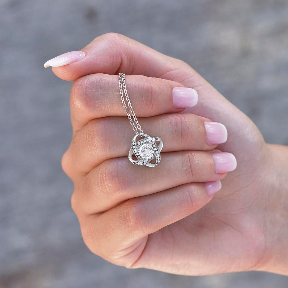 Love Knot Necklace, Gift to Soulmate - Space - Valentines, Anniversary, Birthday, Christmas