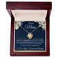 Love Knot Necklace, Gift to Mom - Dear Mom, Blue