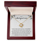 Love Knot Necklace, Gift to Unbiological Mom, Step Mom, Step Mother, Aunt, Mother in Law - black and white