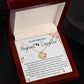 Pregnant Daughter Gift - Pregnancy, Mother to Be, Pregnant Mom Gift, Daughter Expecting, Baby Shower - 14 karat and 18 karat gold over stainless steel - Love Knot Necklace