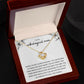 Love Knot Necklace, Gift to Unbiological Mom, Step Mom, Step Mother, Aunt, Mother in Law - black and white
