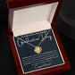 Graduation Gift to a Beautiful Soul, Love Knot Necklace - black