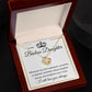 Love Knot Necklace, Gift to Badass Daughter - Gold Border