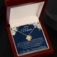 Love Knot Necklace, Gift to Mom - Dear Mom, Blue