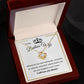 Love Knot Necklace, Gift to Badass Wife - white/gold