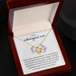 Love Knot Necklace, Gift to Unbiological Mom, Stepmom, Step mother, Aunt, Mother in Law - Wreath