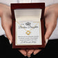 Love Knot Necklace, Gift to Badass Daughter - Gold Border