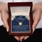 Love Knot Necklace, Gift to Mom - Dear Mom, Blue