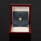 2023 Graduation Gift for Her, To my Beautiful Shining Star - Love Knot Necklace, Dark Gray - She Believed She Could