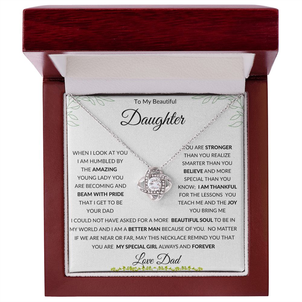 Love Knot Necklace, GIFT TO DAUGHTER from Dad - Better Me