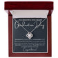 Graduation Gift to a Beautiful Soul, Love Knot Necklace - black