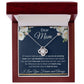 Love Knot Necklace, Gift to Mom - Dear Mom, Blue