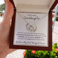 Love Knot Necklace, Gift to Granddaughter - Flower Wreath