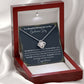 2023 Graduation Gift for Her, To my Beautiful Shining Star - Love Knot Necklace, Dark Gray - She Believed She Could