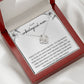 Love Knot Necklace, Gift to Unbiological Mom, Step Mom, Step Mother, Aunt, Mother in Law - black and white