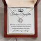 Love Knot Necklace, Gift to Badass Daughter - Gold Border