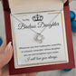 Love Knot Necklace, Gift to Badass Daughter - Gold Border