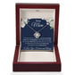 Love Knot Necklace, Gift to Mom - Dear Mom, Blue