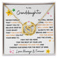 Interlocking Heart Necklace, Gift to Granddaughter from Grandma or Grandpa - Hearts and Stars