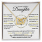Interlocking Hearts Necklace, Gift to Daughter from Mom or Dad -