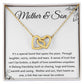 Mother and Son Interlocking Hearts Necklace, Gift to Mom from Son - Mother's Day, Mom Birthday, Christmas