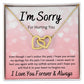 Interlocking Hearts Necklace, Gift to Wife, Girlfriend, Soulmate - Apology I'm Sorry Gift