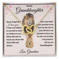 Interlocking Hearts Necklace, Gift to Granddaughter from Grandma - lion pink hearts - Valentine, Birthday, Graduation, Christmas, I Love You
